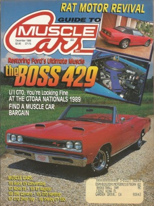 GUIDE TO MUSCLE CARS 1989 DEC - BOSS 429, 300-H, W-30
